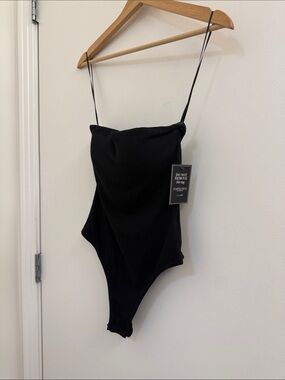 JLUXLABEL NWT Size Small Black Women's Strapless Bodysuit